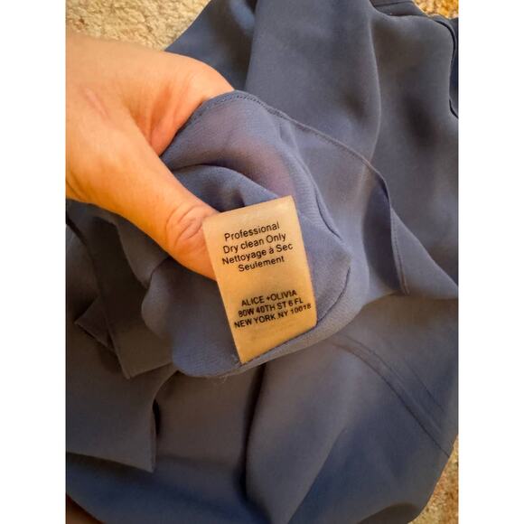 Alice + Olivia Blue Silk Blouse - Picture 9 of 10
